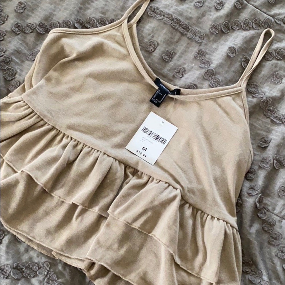 Tan Crop Top